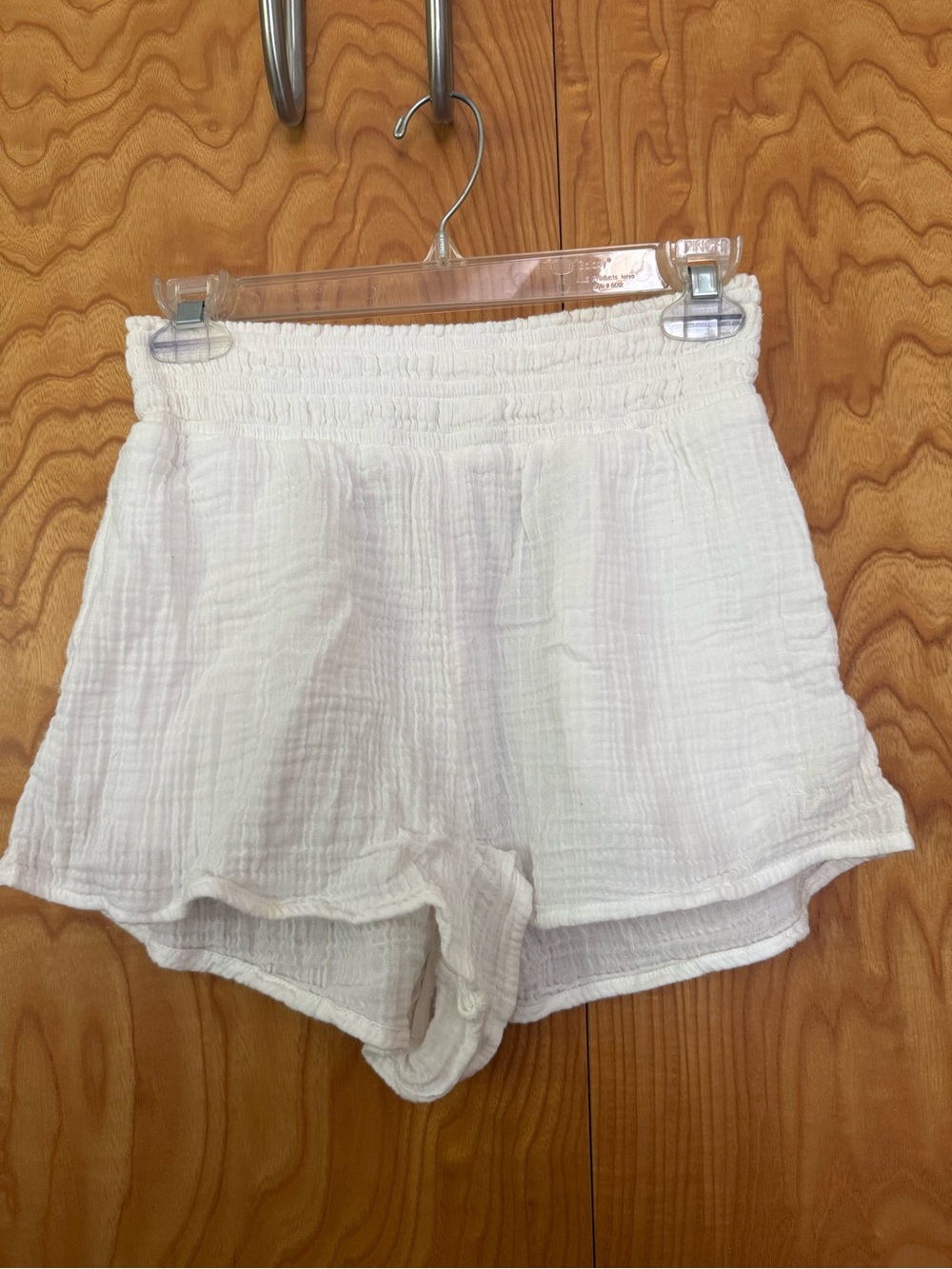 Abercrombie & Fitch White Lightweight Gauze Shorts